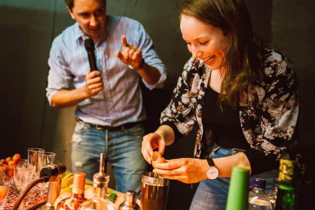 Entertainment includes talks from gin makers and trade stands, cocktail demos, interactive gamesand alive swing band