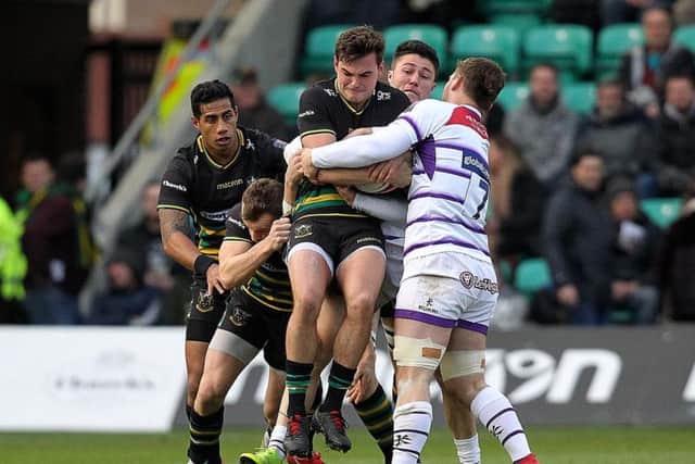 George Furbank was in the thick of the action against Leicester last weekend (picture: Sharon Lucey)