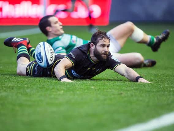 Cobus Reinach scored twice in Saints' 16-14 league defeat to Newcastle Falcons at Franklin's Gardens in December (picture: Kirsty Edmonds)