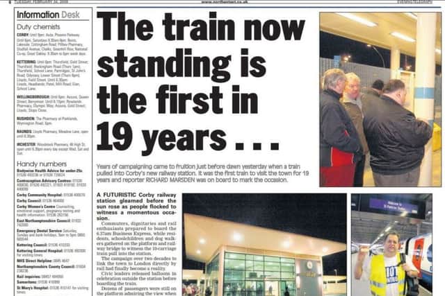 Flashback: the new station opened ten years ago this month