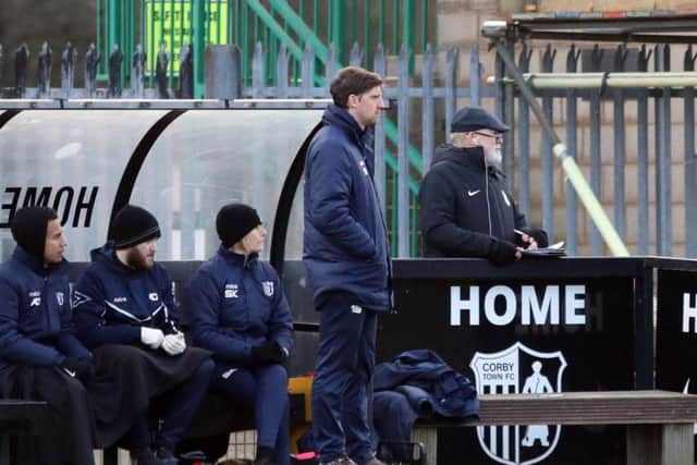 Steelmen boss Steve Kinniburgh watches on from the sidelines