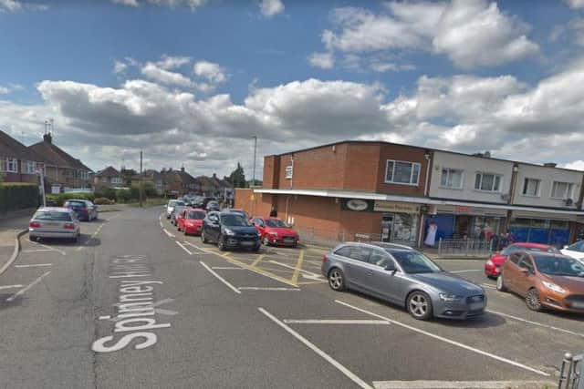 The incident took place in Spinney Hill Road on Saturday.
