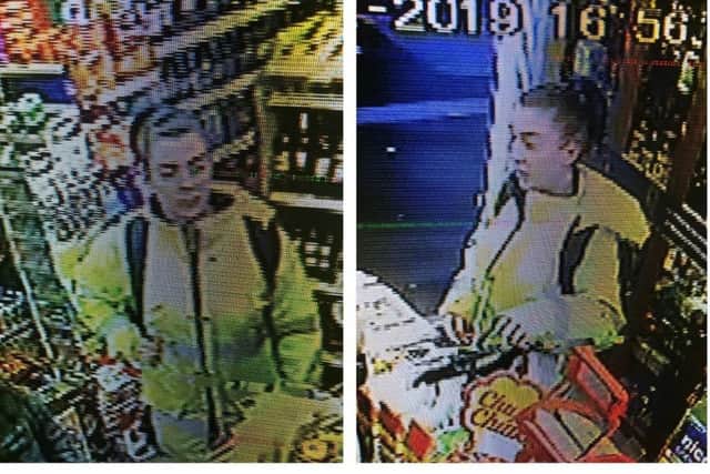 The woman was caught on CCTV.