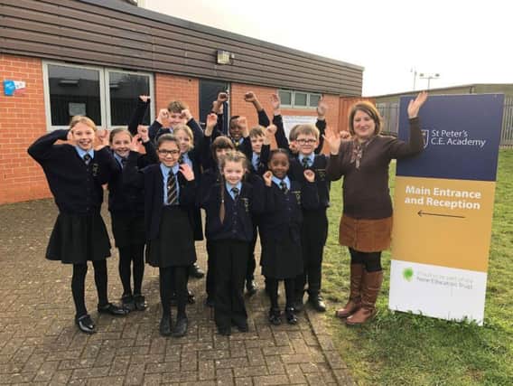 Pupils and teachers at St Peter's CE Academy are celebrating their good rating