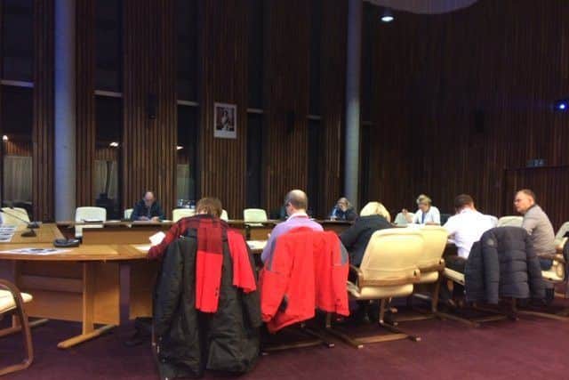 Corby Borough Council's Overview and Scrutiny Committee meets at the Corby Cube NNL-191102-170004005