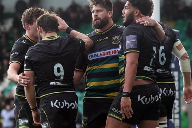 Saints saw off Newcastle Falcons at Franklin's Gardens last Saturday (picture: Sharon Lucey)