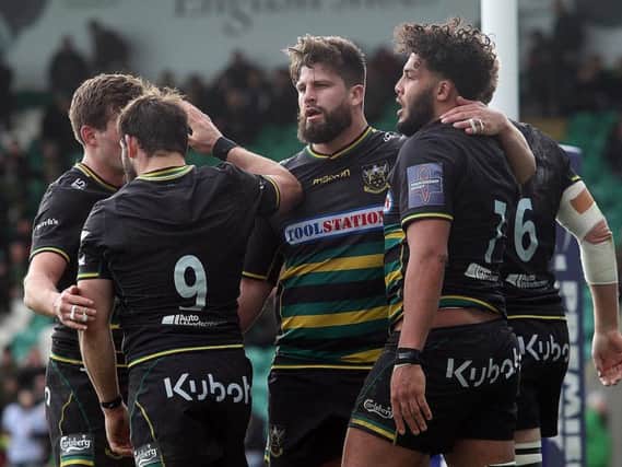 Saints saw off Newcastle Falcons at Franklin's Gardens last Saturday (picture: Sharon Lucey)