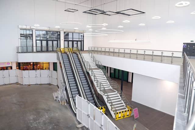 Inside the new leisure atrium.