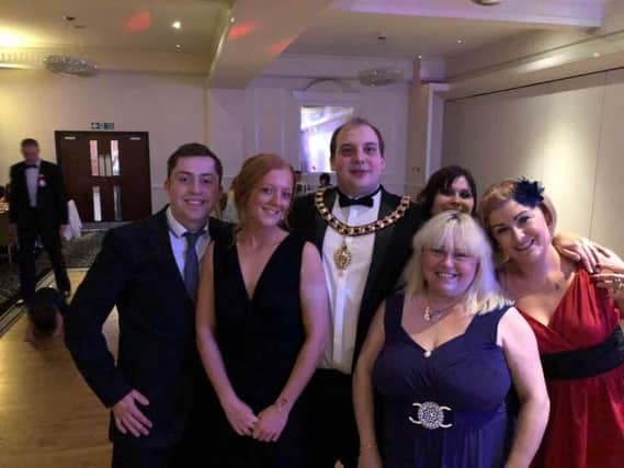 Katie Read (front right) founded STAGES, which was selected by former Corby Mayor Matt Keane as his chosen charity for 2018