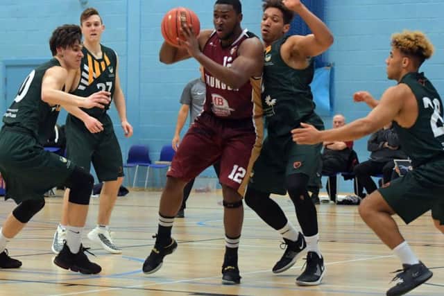 Terrell Salmon in action for Northants Thunder against the University of Nottingham