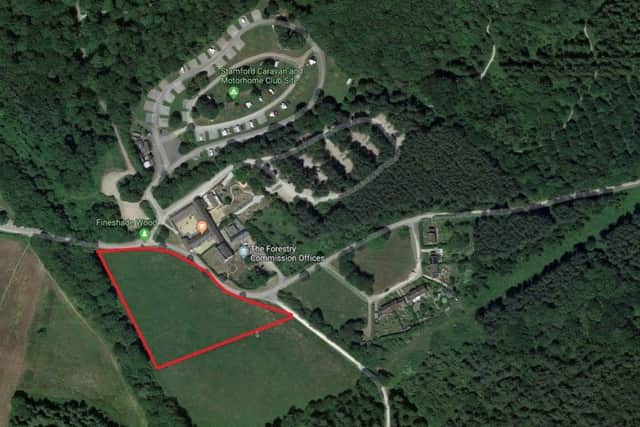 The site of the proposed plan near Top Lodge at Fineshade Wood, north of Corby. Copyright: Google. NNL-190214-133219005