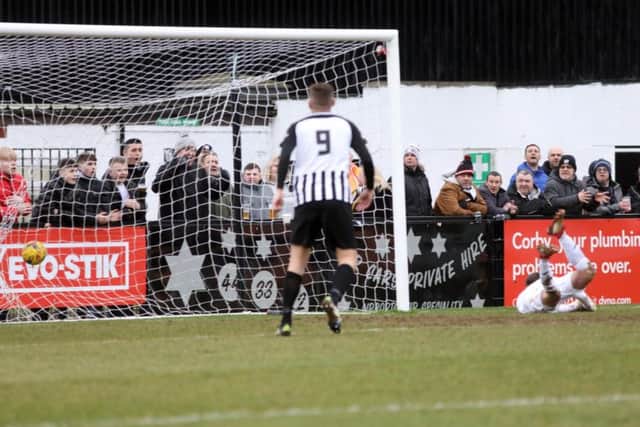 Connor Kennedy's shot finds the net for the Steelmen's third goal