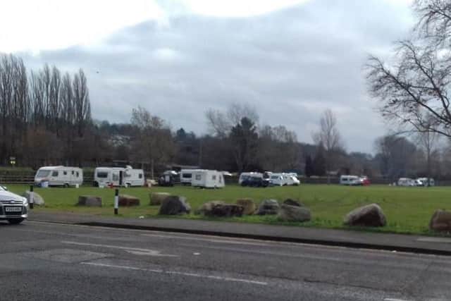 The encampment in Northampton Road
