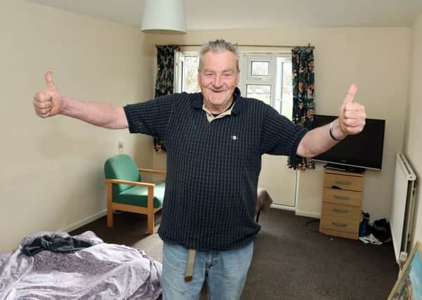 Rough sleeper Richard Jackson, 74, has been helped to move into a flat by staff at William H Brown