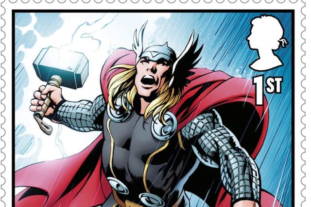 Thor - as designed by Alan Davis in this commemorative stamp NNL-190221-112340005