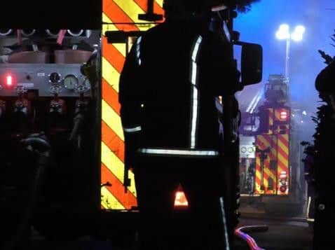 The fire in Hall Avenue, Rushden, Picture by Jensen Houghton