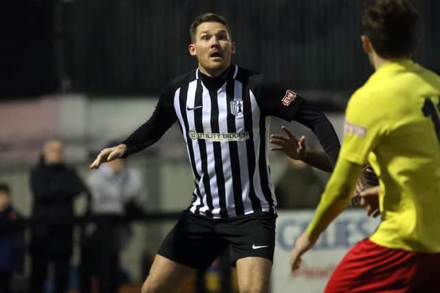Elliot Sandy hit his 26th and 27th goals of the season for Corby Town as they fought back from 2-0 down to beat Welwyn Garden City 5-2