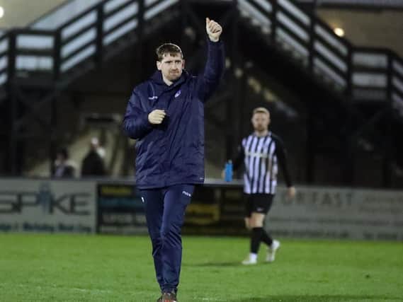 Steve Kinniburgh wants the Corby Town fans to roar his team on when they take on fellow promotion contenders Peterborough Sports at Steel Park on Saturday