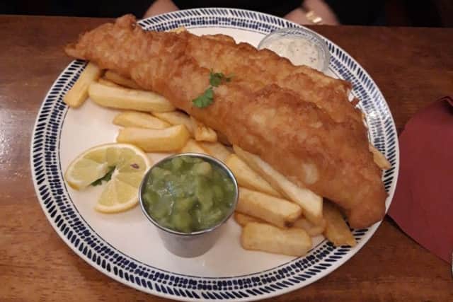 Cod and chips.