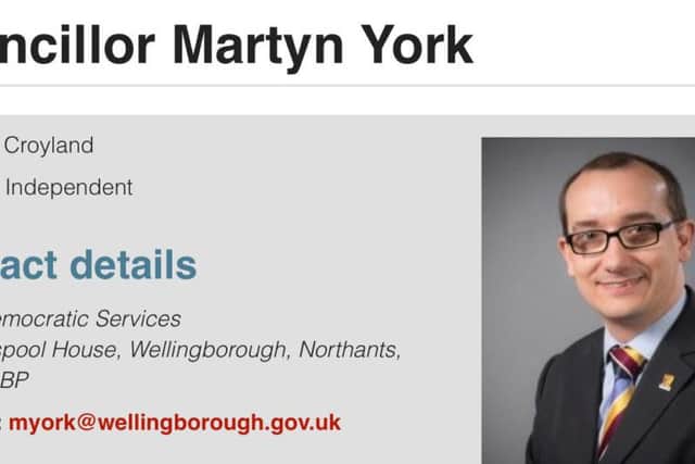 Cllr Yorks Page has already been altered to state he is an independent councillor