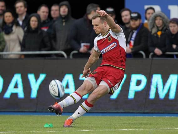Rory Hutchinson was on kicking duty at Saracens last Saturday (picture: Sharon Lucey)