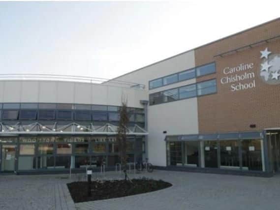 The incident took place outside Caroline Chisholm School in Grange Park.
