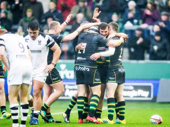 Saints beat Bristol in the Premiership Rugby Cup clash at Franklin's Gardens in October