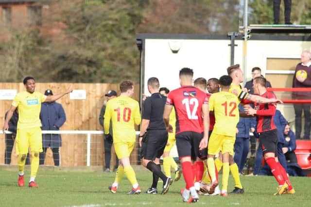The sending-off of Edmund Hotter was the key turning point in the game