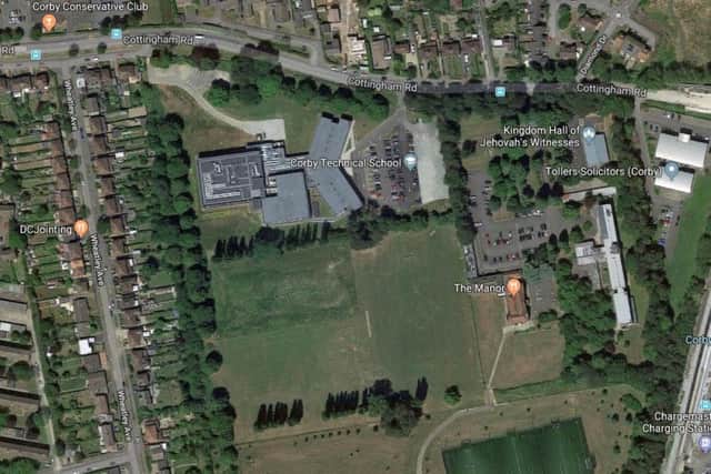 Route 1 was supposed to cut through horizontally from the rail station - long the field (by the line of the trees) through Stuart Road and into the town's centre.