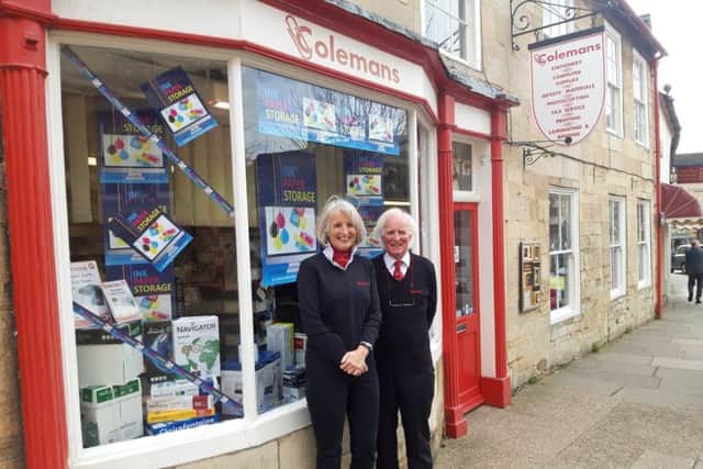 Joey Coleman and John Coleman outside the Oundle branch. NNL-191203-133346005