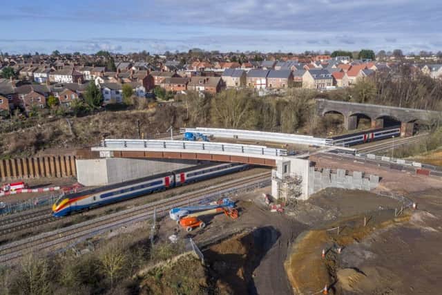 A view of the Route 4 bridge over the railway a year ago. Credit: Peter Alvey