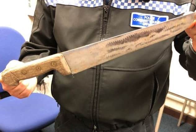 This knife was handed into Oundle Police station NNL-190315-123527005