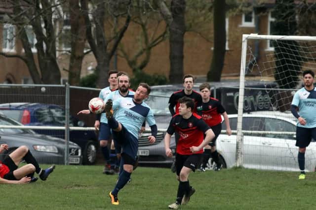 Chris Di Fante grabbed the winner for Kettering Nomads in their 1-0 success at S&L Kingswood. Pictures by Alison Bagley