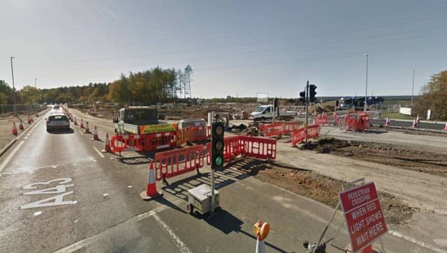 The roadworks at the Geddington Road A43 junction