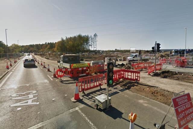The roadworks at the Geddington Road A43 junction