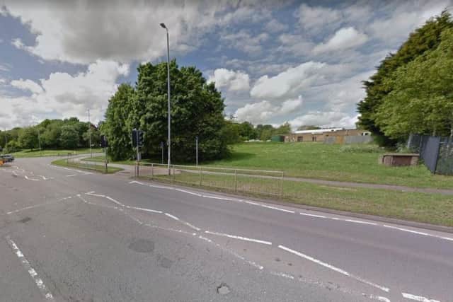 The collision happened in Oakley Road near the Sower Leys Road roundabout. (Picture: Google)