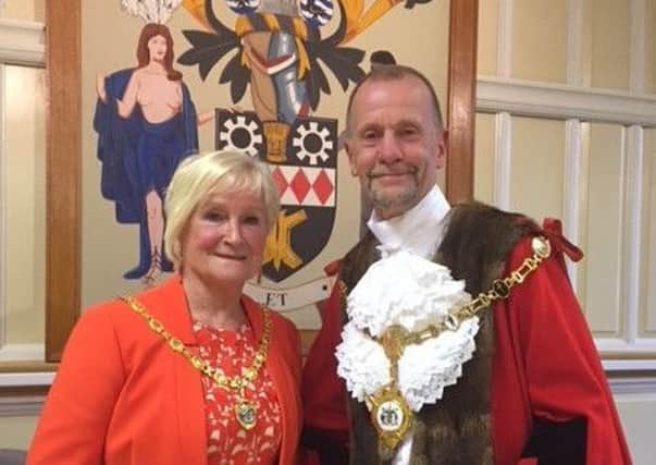 The mayor and mayoress of Kettering, James and Lorraine Burton.