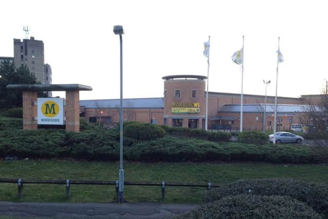 GV of Morrisons supermarket, Lower Street, Kettering NNL-140224-112818001