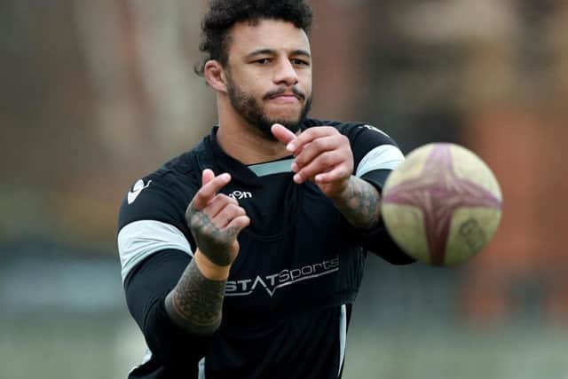 Courtney Lawes pictured in training on Wednesday