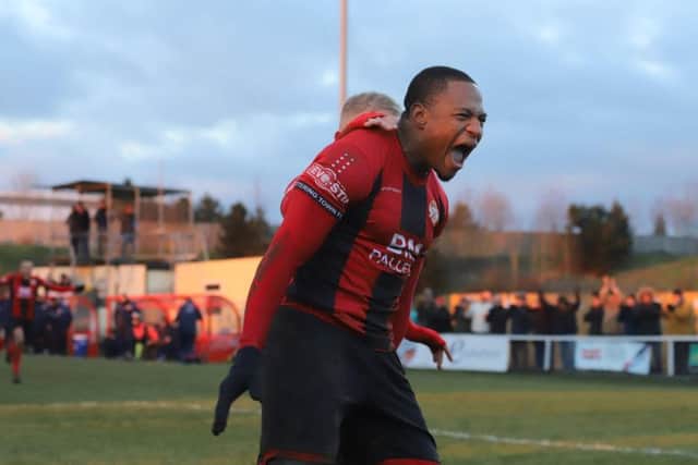 Aaron O'Connor is available again for Kettering Town after he served a three-match suspension. Picture by Peter Short