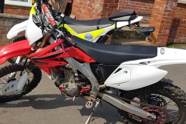 This bike has been seized by officers this afternoon