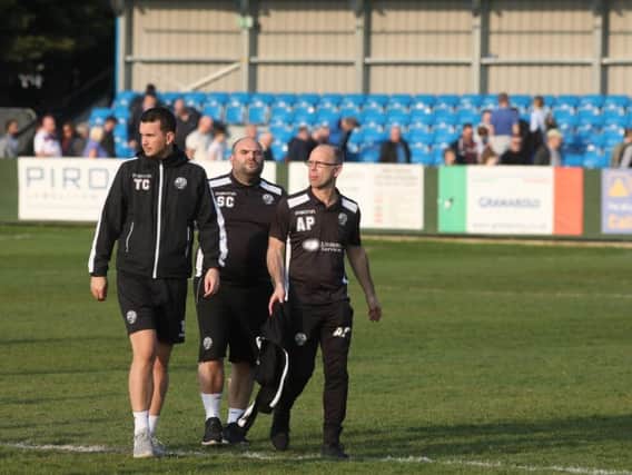 Andy Peaks insists AFC Rushden & Diamonds still have a shot at the play-offs after their 0-0 draw with Royston Town at Hayden Road. Pictures by Alison Bagley