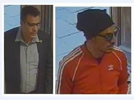 Police want to speak to these men, who were spotted near Morrisons off Victoria Promenade