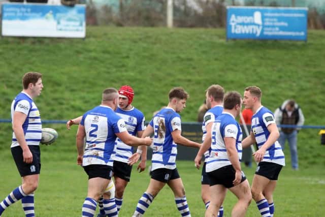 Kettering's rugby stars need just one point from their local derby at Wellingborough to wrap up the Midlands One East title this weekend. Picture by Alison Bagley