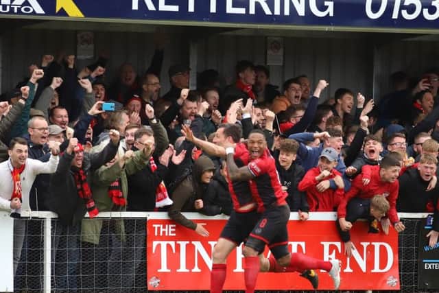 Craig Stanley celebrates after he brought the Poppies level