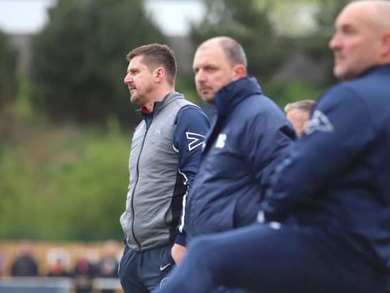 Marcus Law was frustrated after Kettering Town were beaten 2-1 by Alvechurch at Latimer Park as their title party was put on hold. Pictures by Peter Short