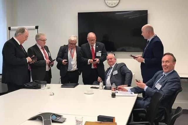 The county's eight council leaders (all pictured here apart from East Northants Council's Stephen North) have spent many months discussing the unitary future of Northamptonshire.