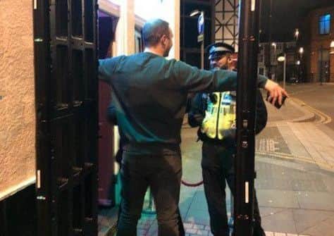 Drinkers are being asked to show they are not carrying knives in Kettering town centre