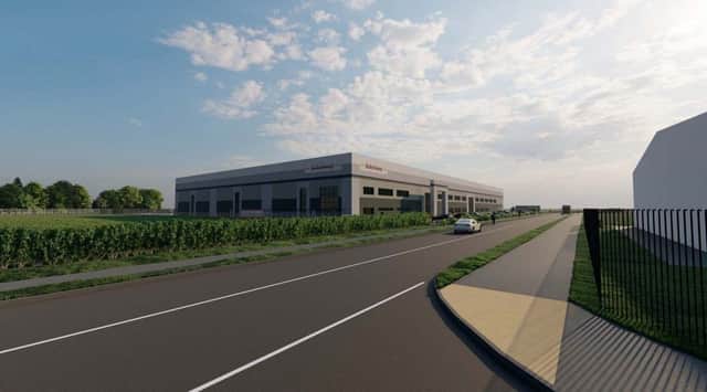 The new Bakeaway factory will be built at Centrix Park, set back from Phoenix Parkway.