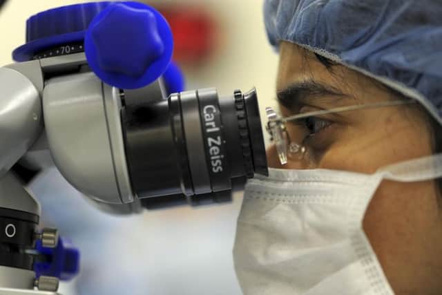 The county's two hospitals are several thousands of outpatient eye appointments short of what is needed.